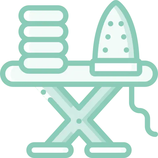 Icone fer à repasser pour une prestation de repassage à domicile